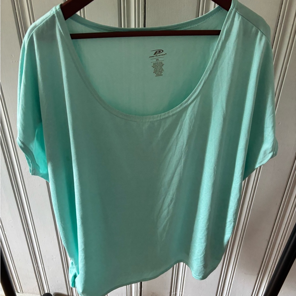 2/$12 Pro Player Aqua Boxy Relaxed T-Shirt